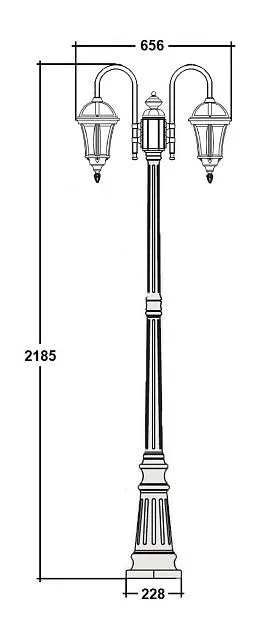 Наземный фонарь Oasis Light 95209SA 10 down Bl ROMA S