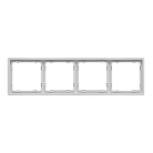 Рамка на 4 поста для розеток и выключателей LeDron 4 Frame PC White