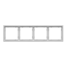 Рамка на 4 поста для розеток и выключателей LeDron 4 Frame PC White