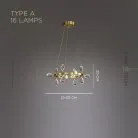 Кольцевые люстры и светильники GLORIOLE RING Тип A. 16 ламп Lampatron gloriole-ring-a-16 9121-25958