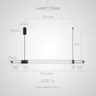 Реечный, рядный светильник TIME TUNNEL WAVY Размер XL. Пульт ДУ Lampatron 8895-25161