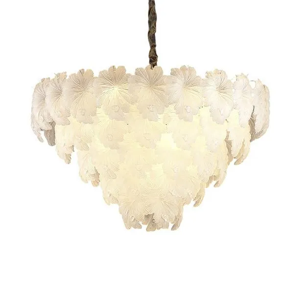 Подвесная люстра Delight Collection 6302P/D800 gold/white Crystal leaf