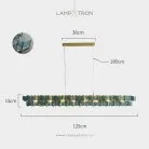 Реечный, рядный светильник DEXTER LONG 8 ламп. Цвет Синий Lampatron 8526-23636