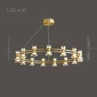 Кольцевые люстры и светильники BLASIUS Цвет Латунь. 15 ламп Lampatron 6941-20954