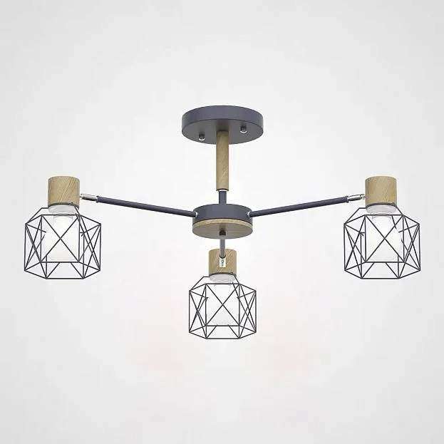 Потолочная люстра CORF B3 Gray 3 lamps ImperiumLoft 189490-26 CORF-B01