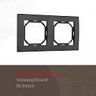 Рамка из поликарбоната на 2 поста Arte Milano 503.06-2.black am
