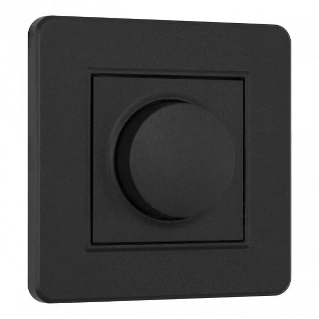 Комплект - диммер 500W с рамкой однопостовой черный пластик Arte Milano SET16-1-48-1 black Комплект - диммер 500W с рамкой однопостовой черный пластик Arte Milano SET16-1-48-1 black