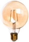 Лампа светодиодная филаментная диммируемая Gauss 105802006-D E27 6W 2400K золотая Filament