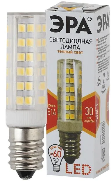 Лампочка светодиодная ЭРА LED T25-7W-CORN-827-E14