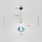 Подвесной светильник RAVI B Цвет голубой Lampatron 8704-24379