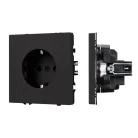 Механизм электрической розетки SCT-NOBE-MEU1-SFPL-BK (230V, 16A) Arlight 054277