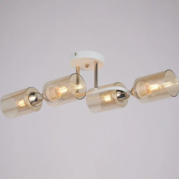 Потолочная люстра ILLUMICO IL8148-4COU-79 WH GD Bice Потолочная люстра ILLUMICO IL8148-4COU-79 WH GD Bice