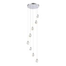 Светильник подвесной Хром/Прозрачный LED 8*3W 3000K SL6114.103.08 ST-Luce CASCATO