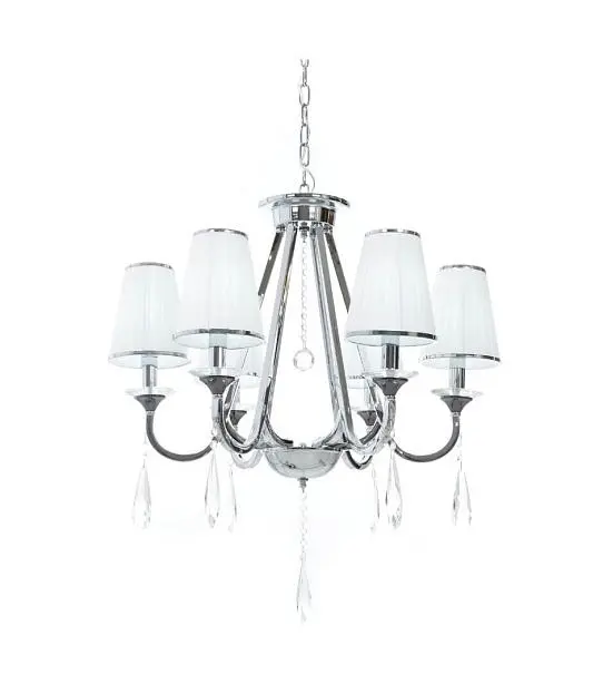 Подвесная люстра Lumina Deco LDP 8926-6 WT+CHR Milesia Подвесная люстра Lumina Deco LDP 8926-6 WT+CHR Milesia