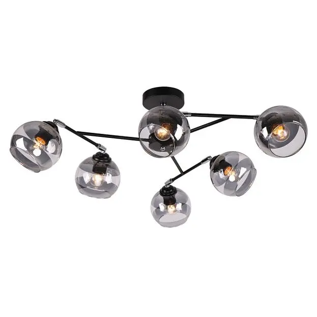 Потолочная люстра Imex MD.9460-6-S BK+CH Потолочная люстра Imex MD.9460-6-S BK+CH