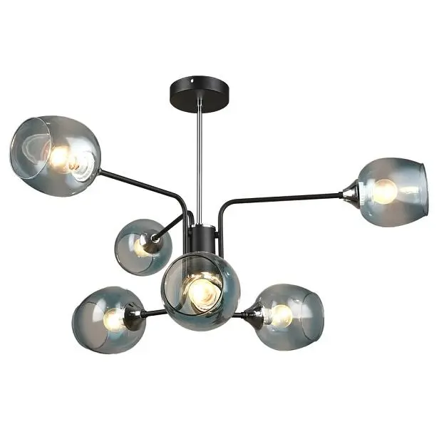 Потолочная люстра Imex MD.3564-6-S BK+CH Потолочная люстра Imex MD.3564-6-S BK+CH