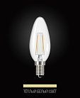 Лампочка свеча прозрачный филамент тёплый LED E14 Reccagni Angelo 649971