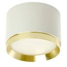 Светильник потолочный Barrel DUET 12W, 230V,GX53, белый + золото IP20 Feron 52022 HL459