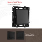 Выключатель одноклавишный, 10AX 250V Arte Milano 217.30-1.black am