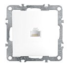 Розетка компьютерная 1-местная RJ-45 (механизм), STEKKER 39314 PST00-9107-01 Эрна, белый