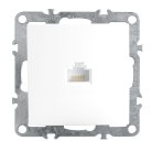 Розетка компьютерная 1-местная RJ-45 (механизм), STEKKER 39314 PST00-9107-01 Эрна, белый