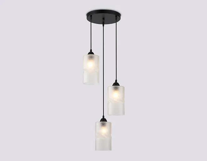 Подвесной светильник Ambrella light TR3412/3 BK черный E27/3 max 60W D330*1000