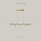 Реечный, рядный светильник KENDRA Цвет Золото. 9 ламп Lampatron 4089-10086