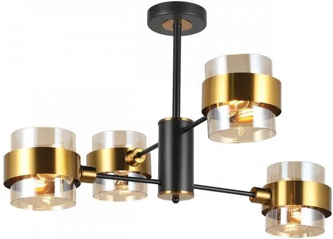 Потолочная люстра Imex MD.51891-4-S-BK+GBR Потолочная люстра Imex MD.51891-4-S-BK+GBR