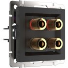 Акустическая розетка Werkel W1185008 (черный матовый) a051614
