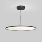Подвесной светильник горизонтальный 80 Вт, LED 2700-6000K, IP20, пульт Д/У (в комплекте), черный, алюминий, акрил Denkirs DK6621-BK VEIL