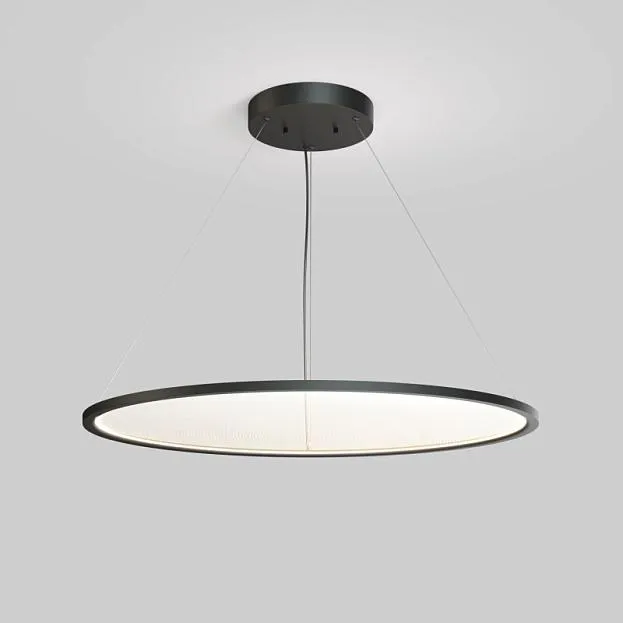 Подвесной светильник горизонтальный 80 Вт, LED 2700-6000K, IP20, пульт Д/У (в комплекте), черный, алюминий, акрил Denkirs DK6621-BK VEIL