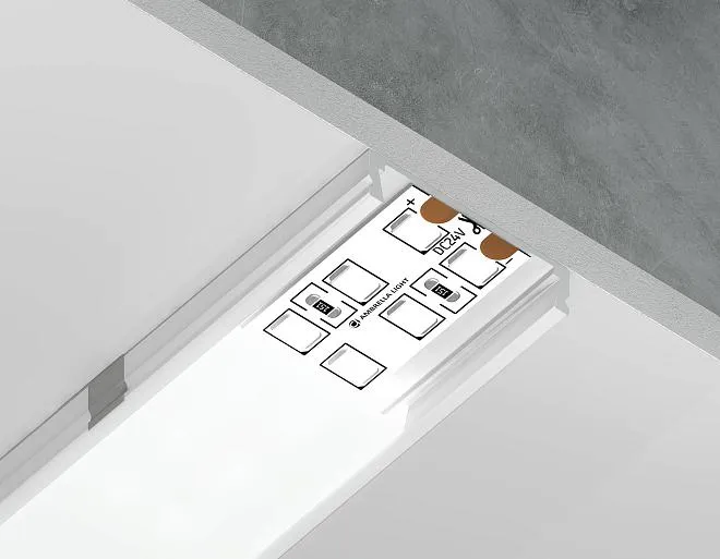 Алюминиевый профиль накладной 2м Ambrella light GP1800WH Alum Profile