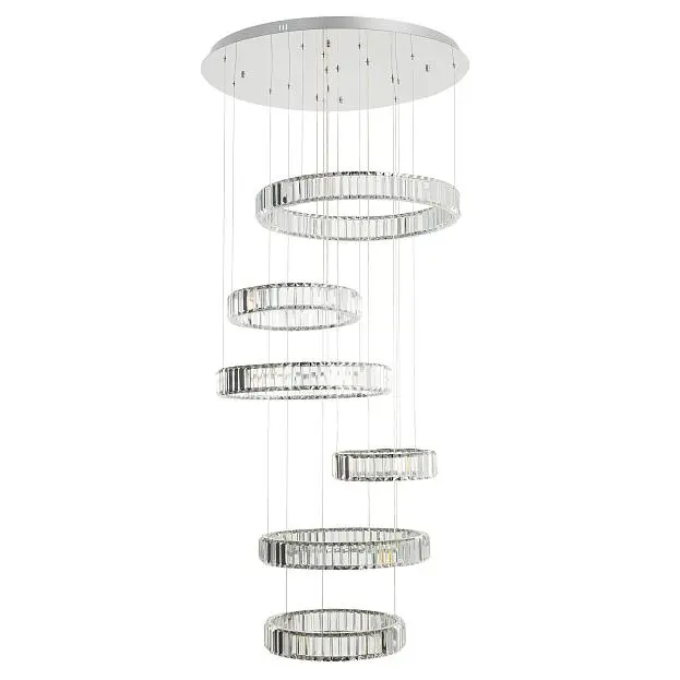 Люстра хрустальная с пультом Хром LED Citilux CL338661 Чезаре Люстра хрустальная с пультом Хром LED Citilux CL338661 Чезаре