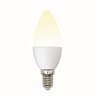 Лампочка светодиодная Uniel LED-C37-6W/WW/E14/FR/MB PLM11WH картон