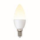 Лампочка светодиодная Uniel LED-C37-6W/WW/E14/FR/MB PLM11WH картон