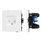 Механизм компьютерной розетки двойной SCT-TENDO-MPC2-PL-WH (RJ-45, CAT6) (Arlight, Белый) 054100