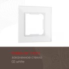 Рамка из закаленного стекла на 1 пост Arte Milano 503.02-1.white am