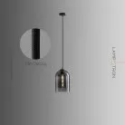 Подвесной светильник ARIA 1 светильник на подвесе. Цвет дымчато-серый Lampatron aria-wire-grey 2129-23216
