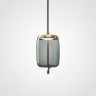 Подвесной светильник WICK Модель B. Цвет плафона дымчато-серый. Цвет металла латунь. Lampatron 1849-1881