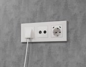 Лицевая панель ALFA (Белый матовый) для TV двойной розетки Volt AP1333 QUANT