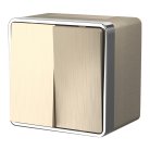Выключатель двухклавишный влагозащищенный Werkel W5020210 Накладные механизмы Gallant шампань рифленый a051045