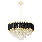 Подвесная люстра Lumina Deco LDP 6003-550 BK+F.GD Funneli