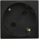 Розетка 2К+З нем.ст., 45 гр., с з/ш, черн. матовая Donel DF6D1ANM 45х45