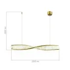 Светильник подвесной Латунь/Прозрачный LED 1*21W 3000K ST-Luce SL6205.313.01 ELICA