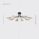 Потолочная люстра VISUAL 8 ламп. Цвет Латунь Lampatron 5673-14742