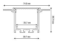 Встраиваемый алюминиевый профиль под шпаклевку Donolux DN18519RAL9005 Donel свет