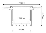 Встраиваемый алюминиевый профиль под шпаклевку Donolux DN18519RAL9005 Donel свет