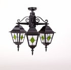Потолочный светильник уличный Oasis Light 79970MlAgG/3 Bl QUADRO M lead GLASS