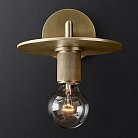 Бра Rh Utilitaire Knurled Disk Shade Sconce Brass 123282-22 ImperiumLoft