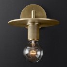 Бра Rh Utilitaire Knurled Disk Shade Sconce Brass 123282-22 ImperiumLoft